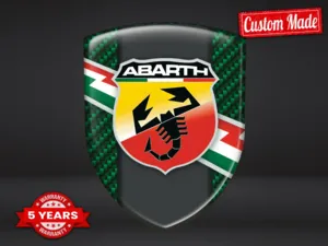 Fiat Abarth Etichetta Impermeabile Stellare Regolabile Design
